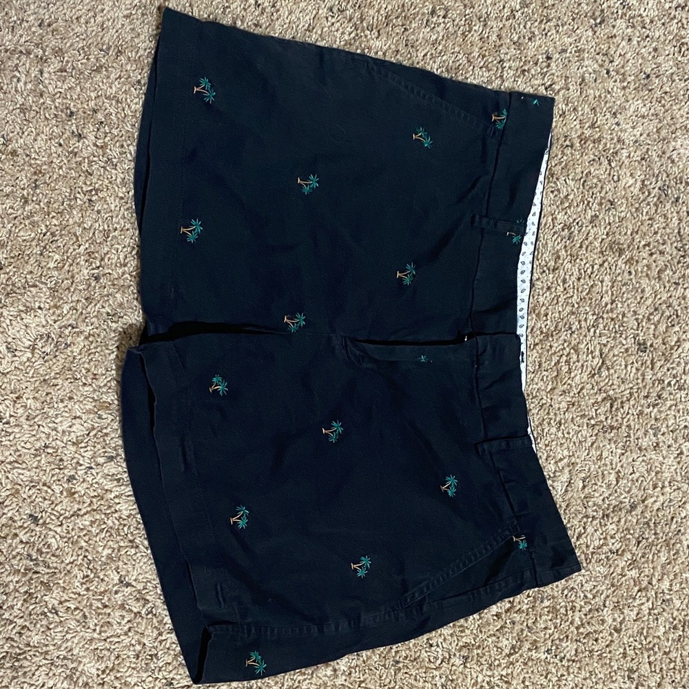 Black Embroidered Women's Shorts